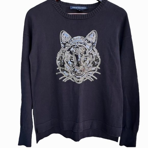 French Connection tiger embellished sweater - Picture 1 of 9